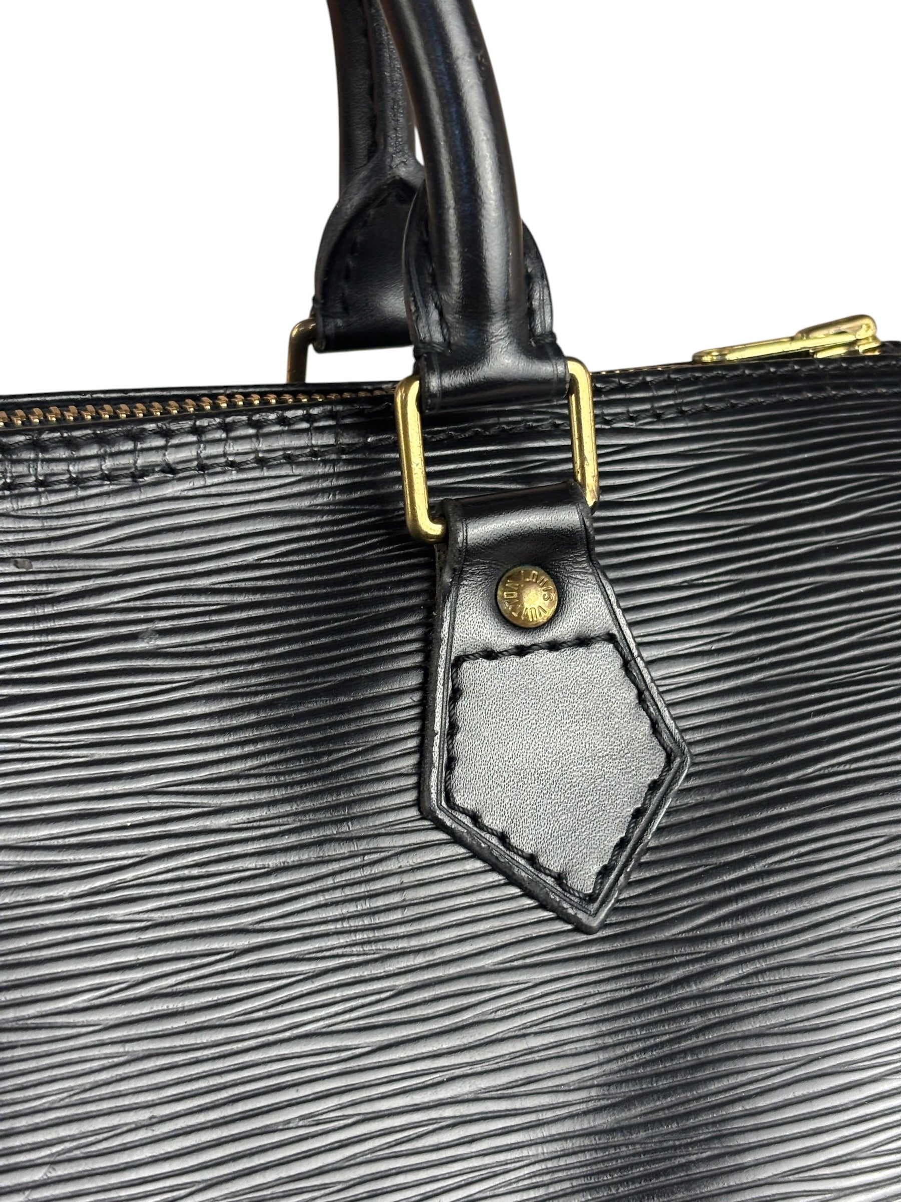 Louis Vuitton Vintage Black Epi Leather Speedy Hand Bag 25