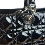 Christian Dior Black Cannage Quilted Leather Medium Lady Dior Handbag