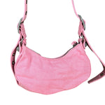 Balenciaga Pink Denim Le Cagole Shoulder Bag