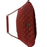 Chanel Red Caviar Quilted Leather French Riviera Hobo Bag 2011