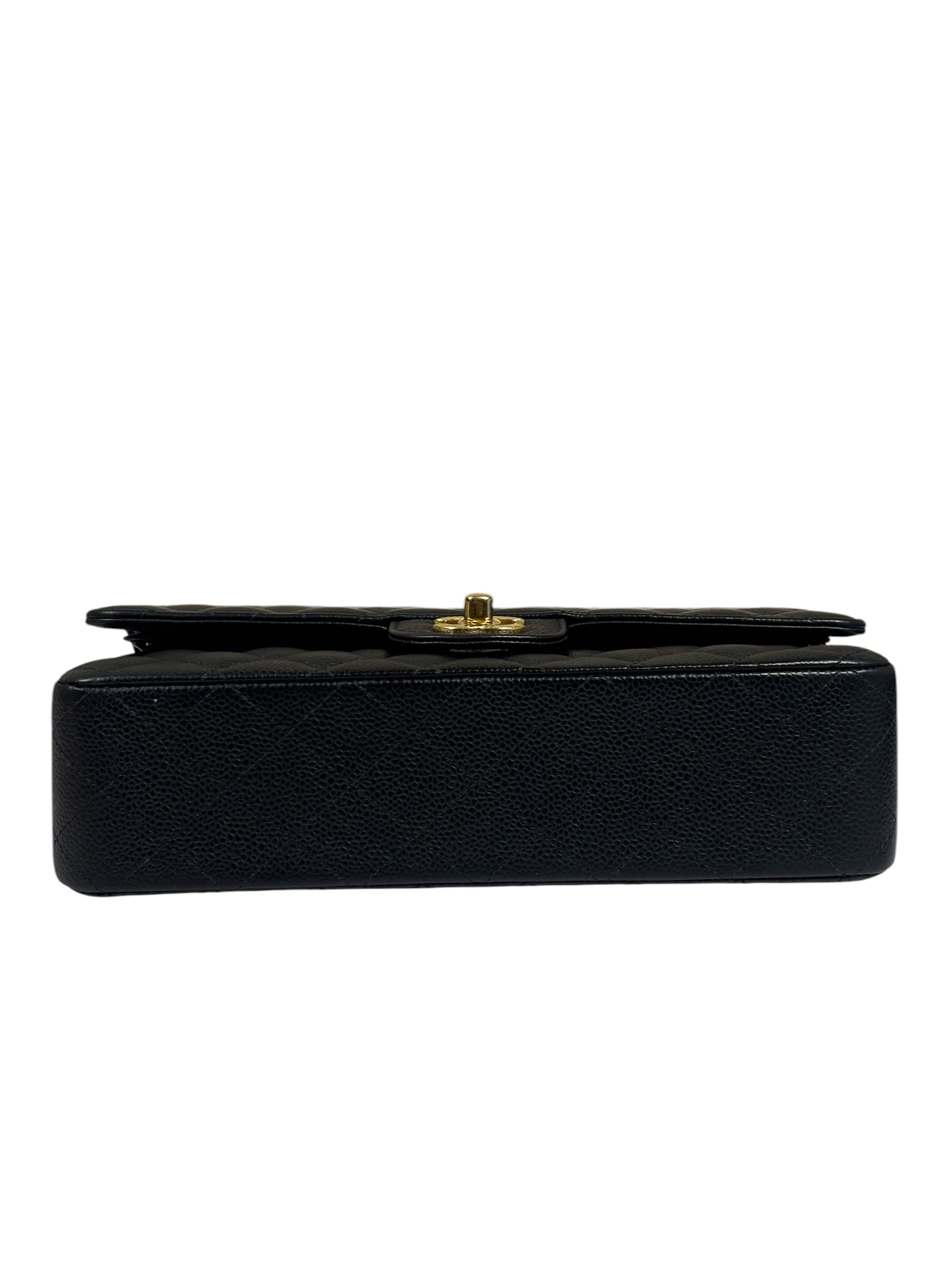 Chanel Black Quilted Caviar Double Flap Bag 2012