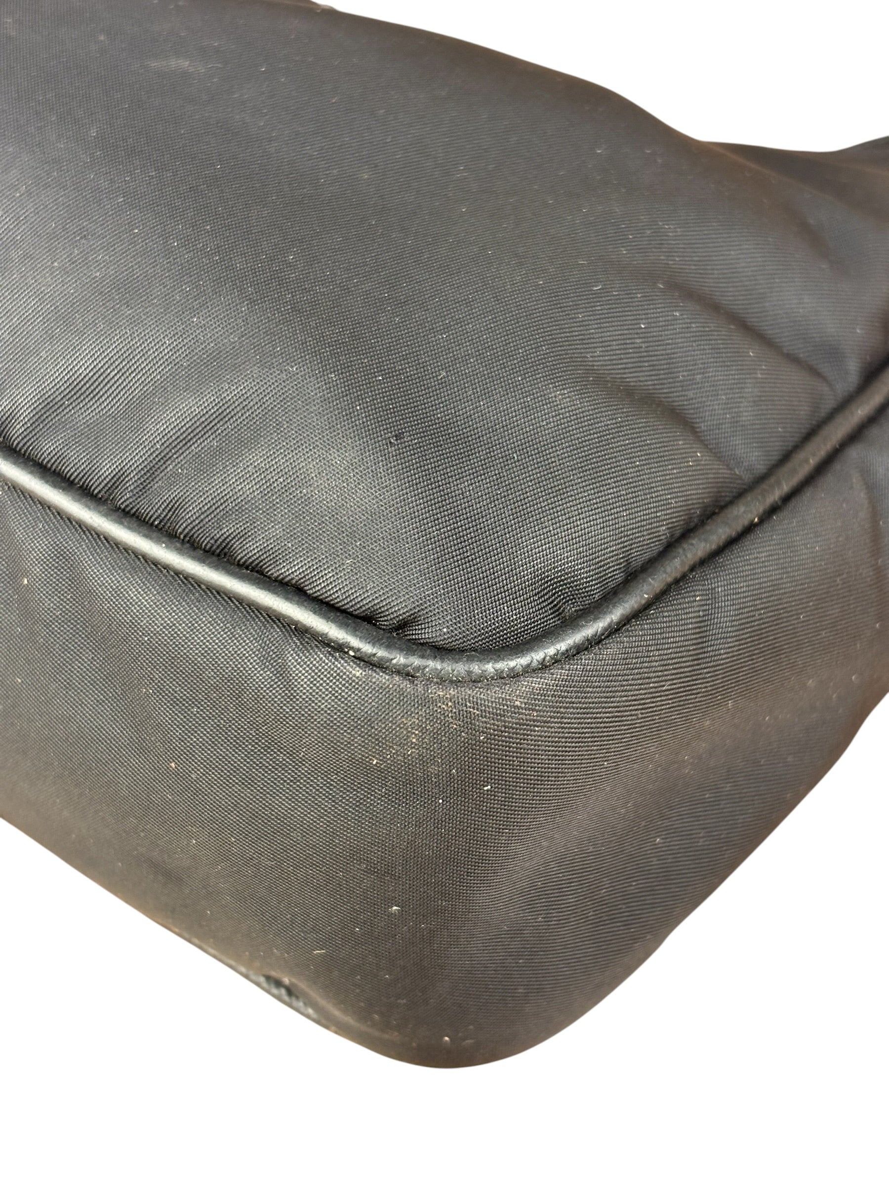 Prada Black Nylon Leather Trim Re-Edition 2005 Two-Way Bag