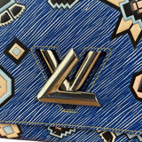 Louis Vuitton Blue Aztec Epi Leather Twist MM Bag