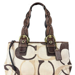 Coach Vintage Braided Strap Canvas Shoulder Bag
