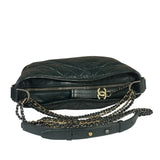 Chanel Green Calfskin Medium Gabrielle Hobo Bag 2018