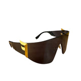 Fendi Freedom Embellished Sheild Sunglasses