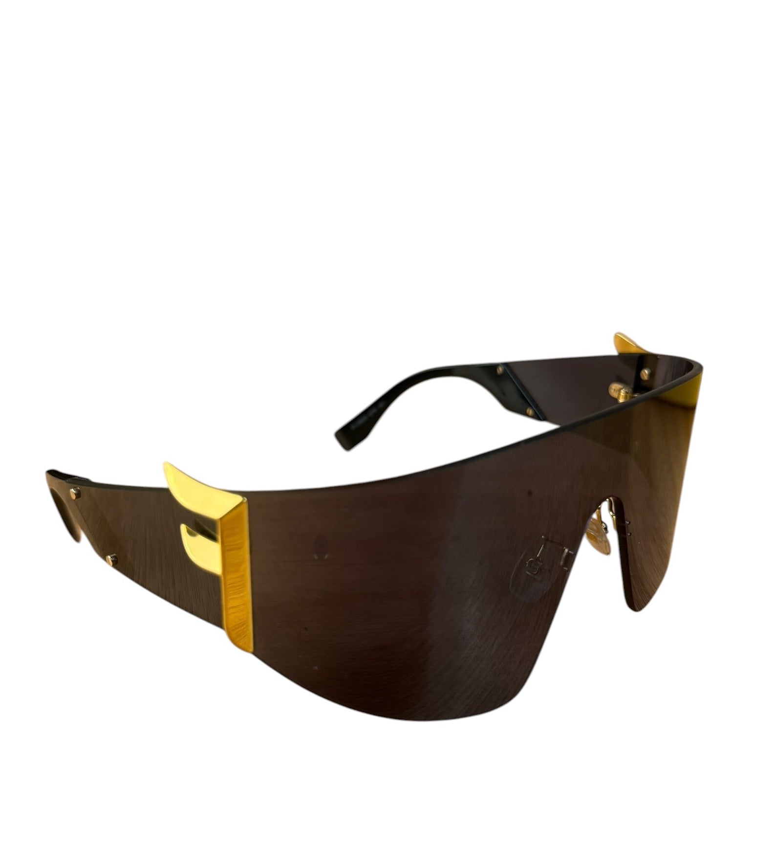 Fendi Freedom Embellished Sheild Sunglasses