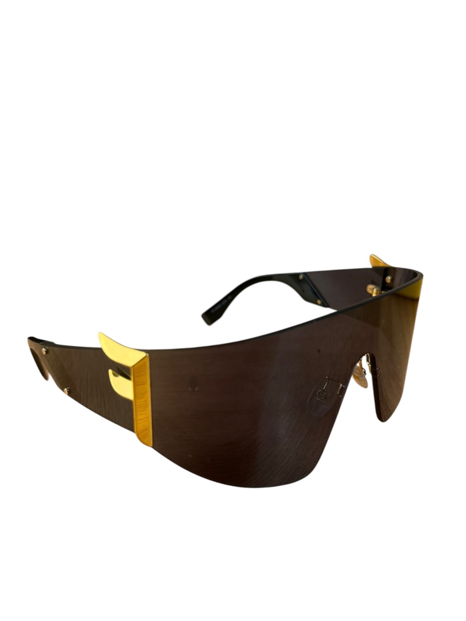 Fendi Freedom Embellished Sheild Sunglasses