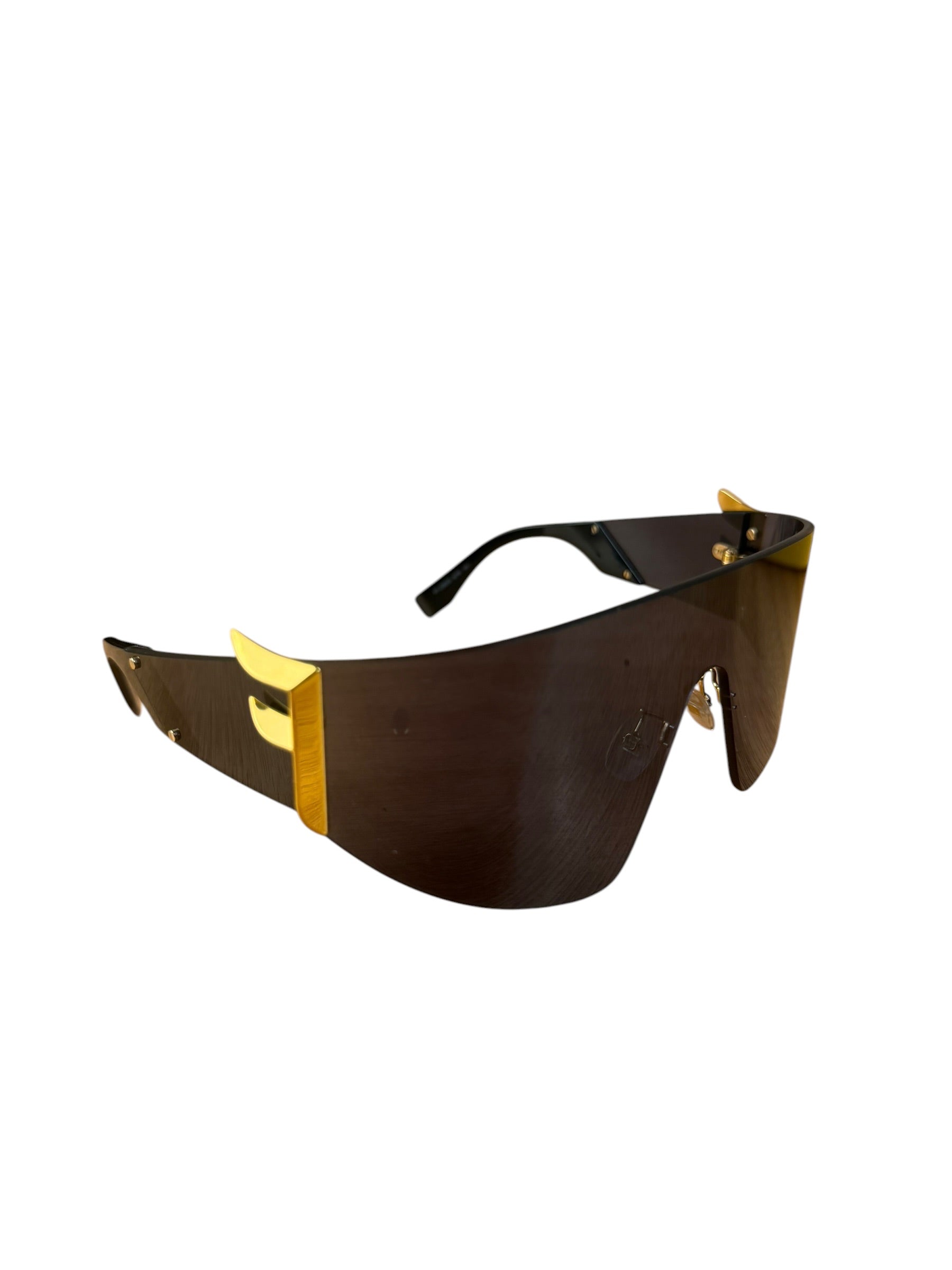 Fendi Freedom Embellished Sheild Sunglasses