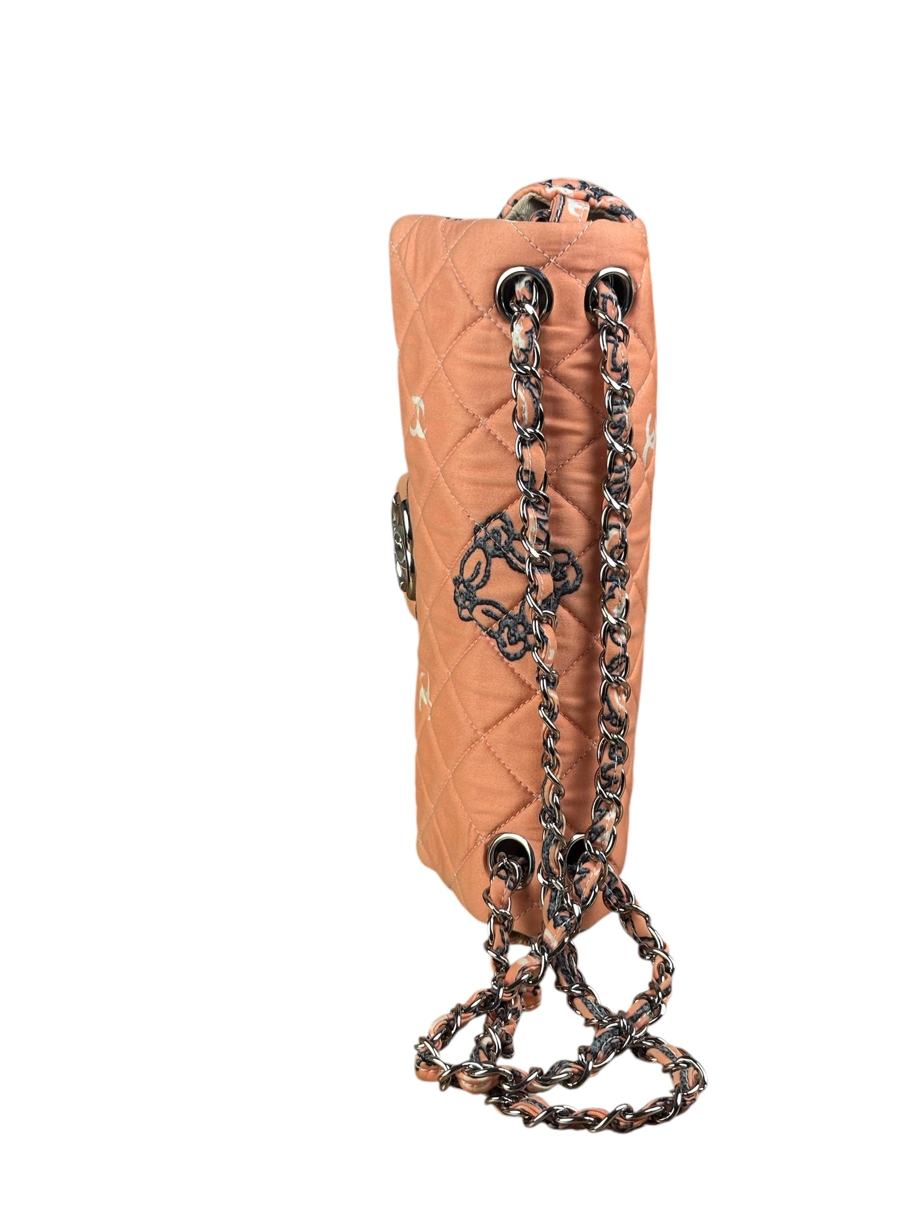 Chanel Pink Paisley Bandana Print Flap Bag