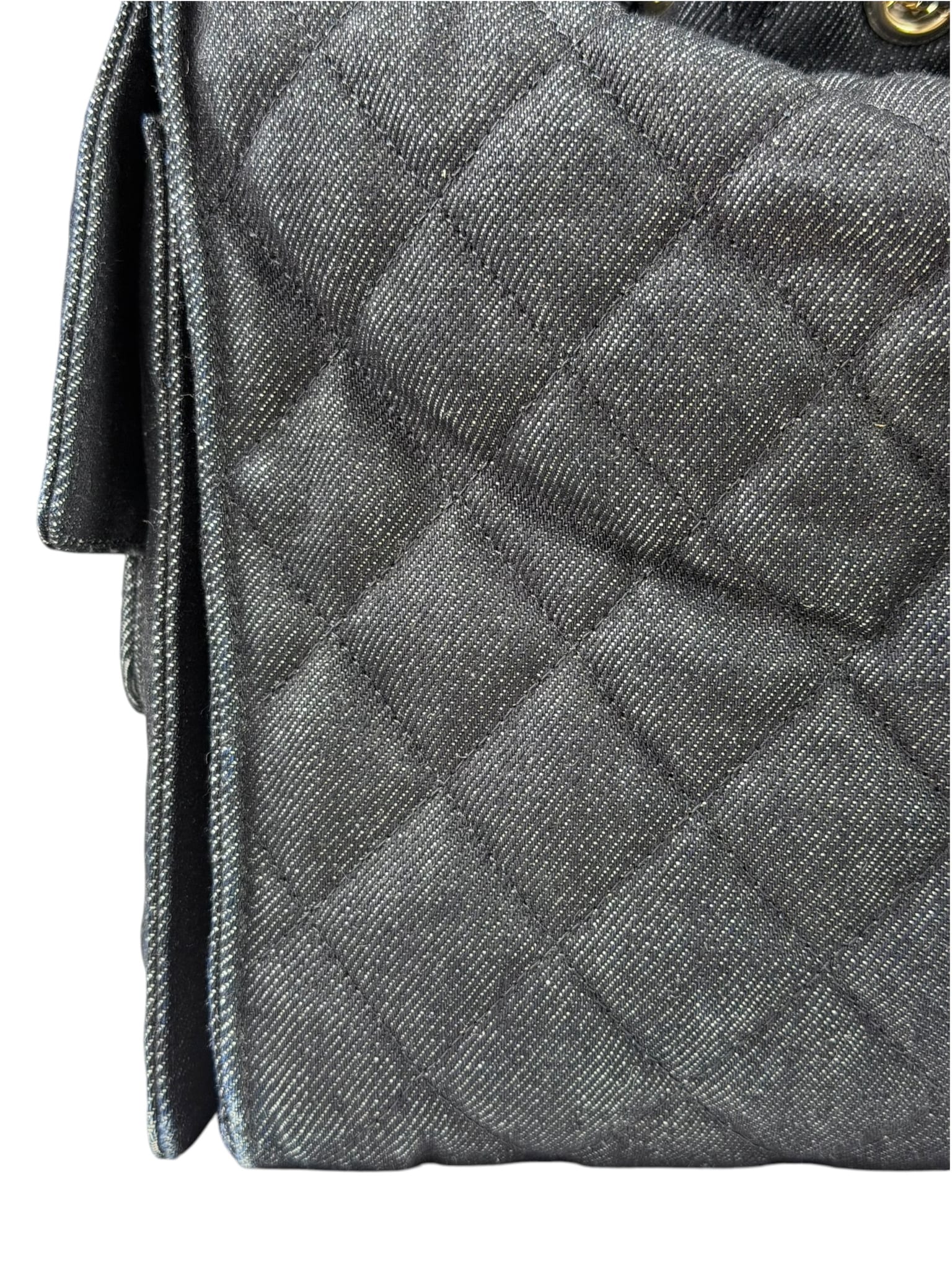 Chanel Navy Quilted Denim/Leather Trim 25 Hobo Bag 2021