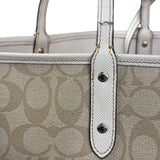 Coach Leather Signature Canvas Reversible City Tote Bag