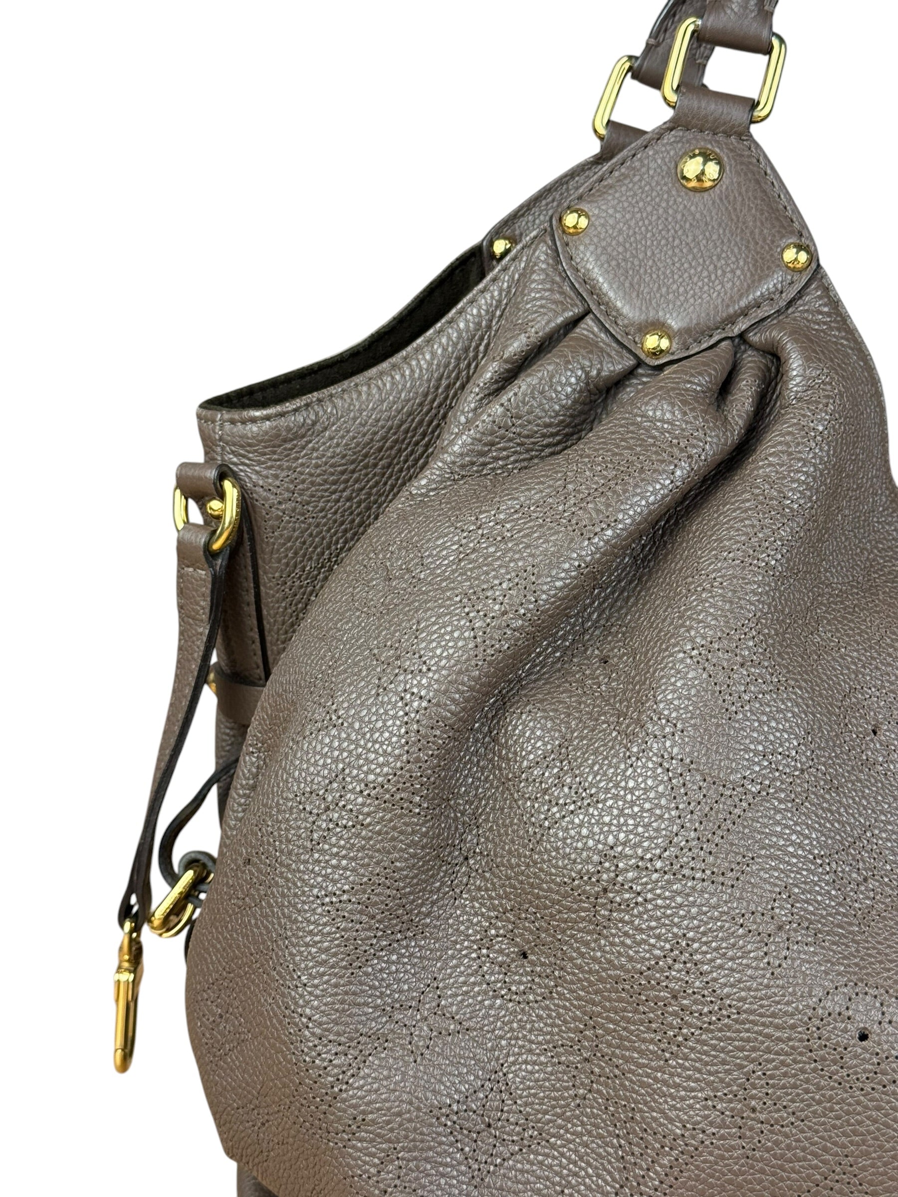 Louis Vuitton Brown Leather Mahina Hobo Bag