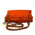 Chanel Orange Quilted Nylon Classic Jersey Camera Bag 2012