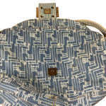 Fendi Blue Denim Zucca  Baguette