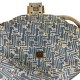 Fendi Blue Denim Zucca  Baguette