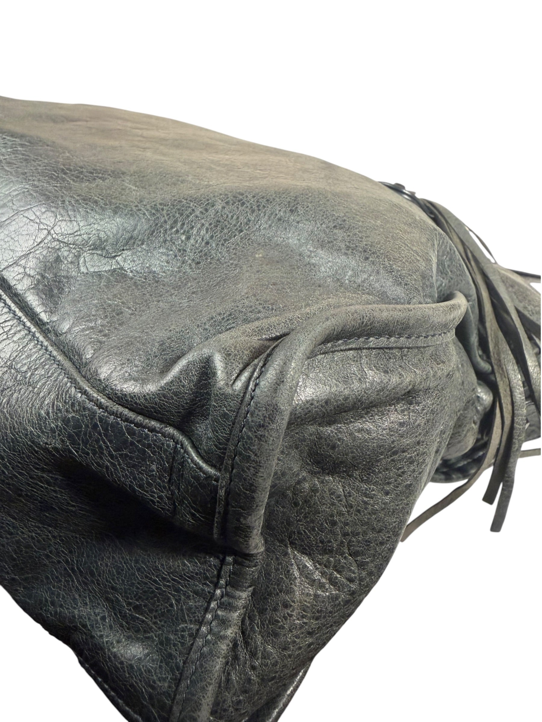 Balenciaga Grey Leather Medium Le City Shoulder Bag