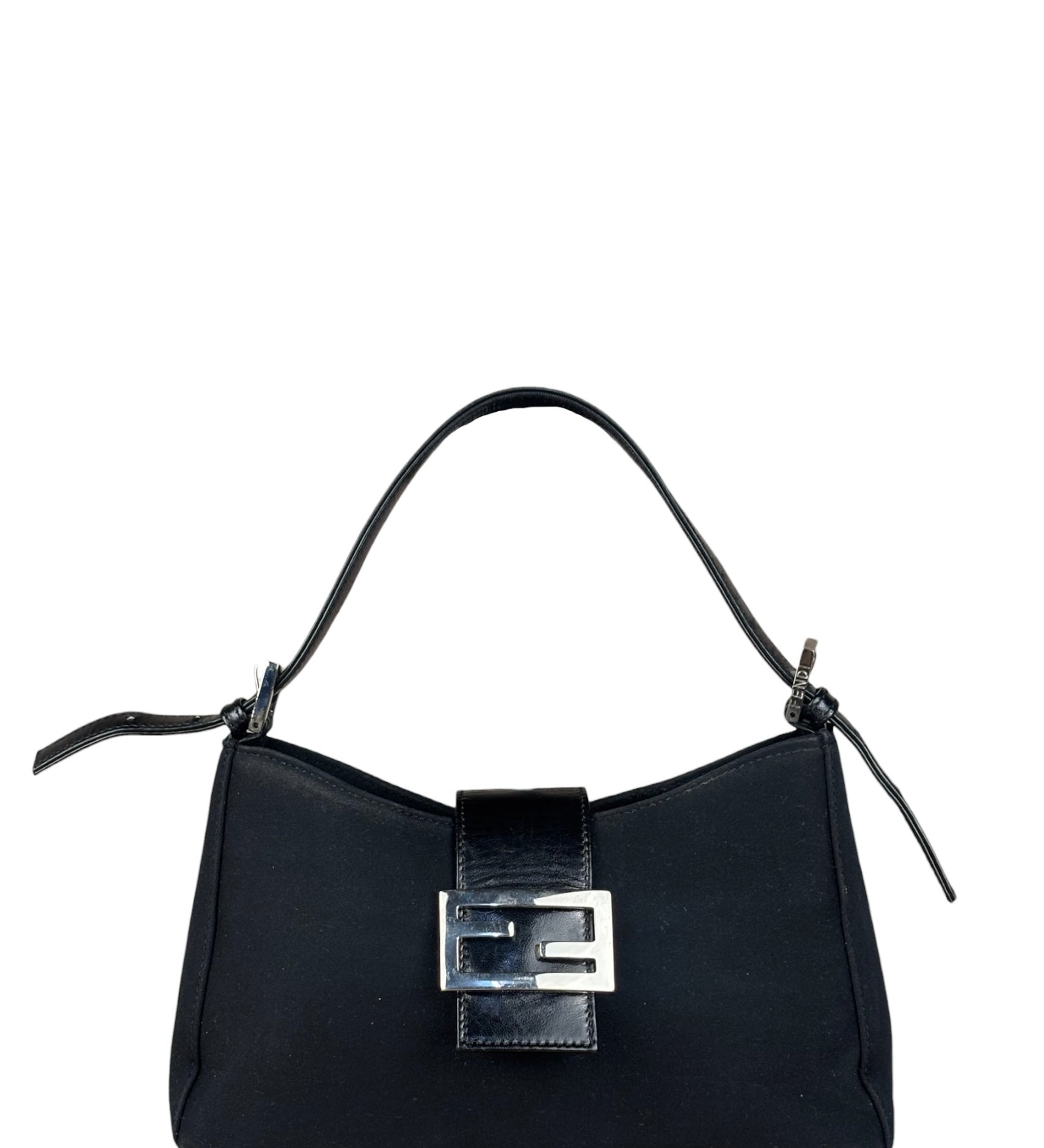 Fendi Black Neoprene Baguette