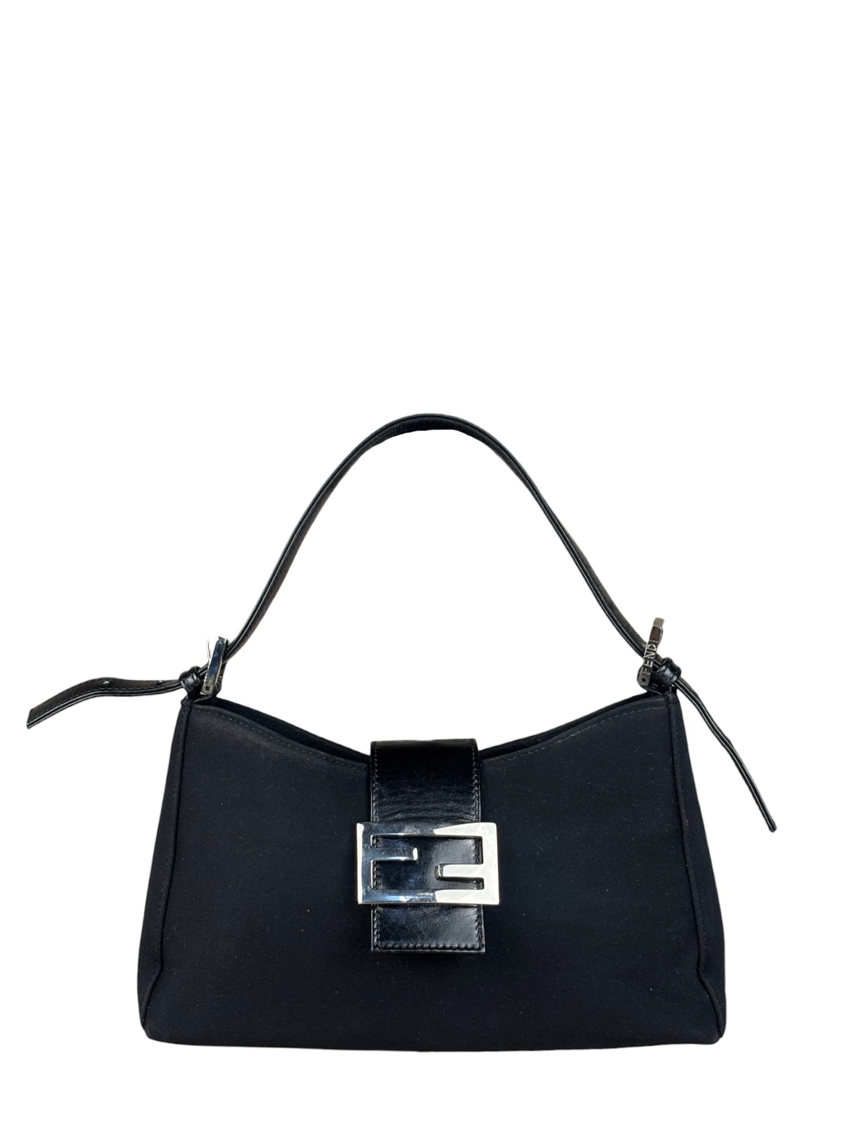 Fendi Black Neoprene Baguette