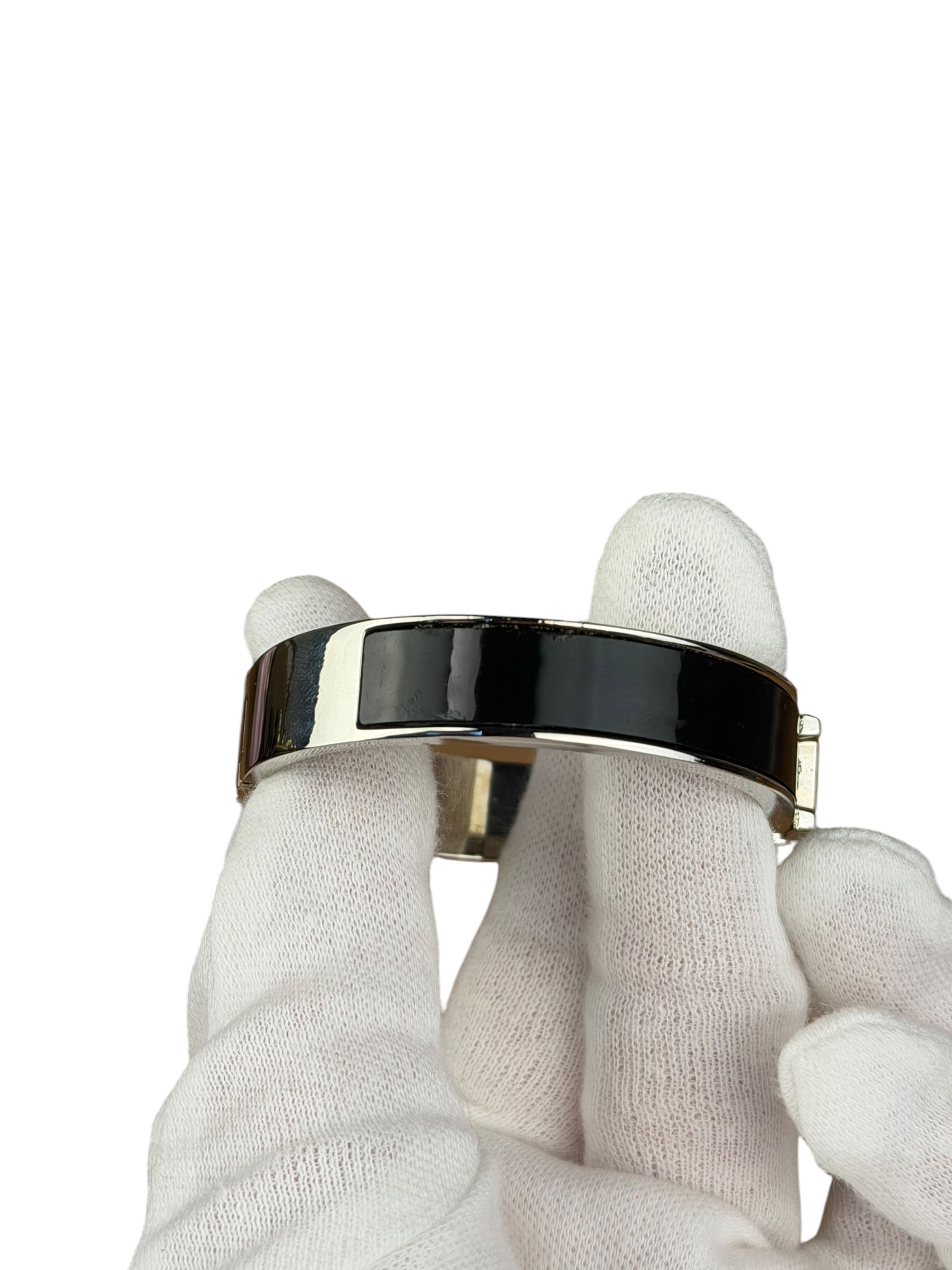 Hermes H Black/Palladium Clic Bracelet