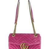 Gucci GG Marmont Pink Velour Chain Bag