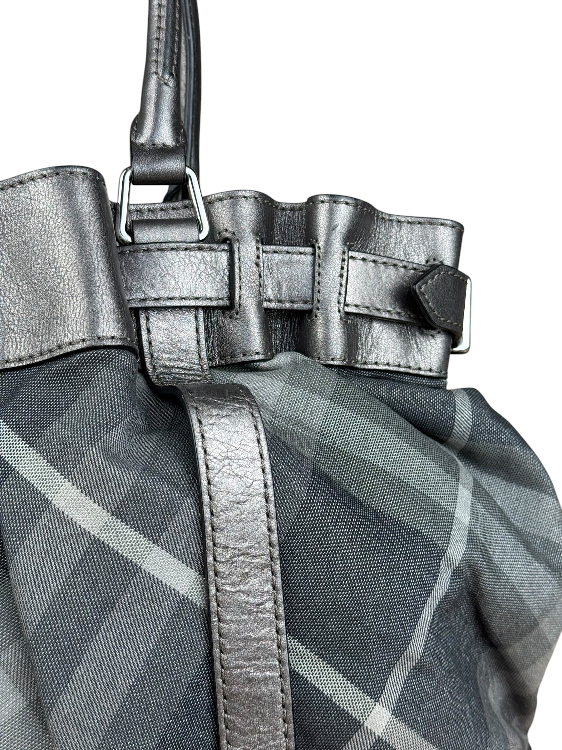 Burberry Vintage Grey Nova Check Shoulder Bag