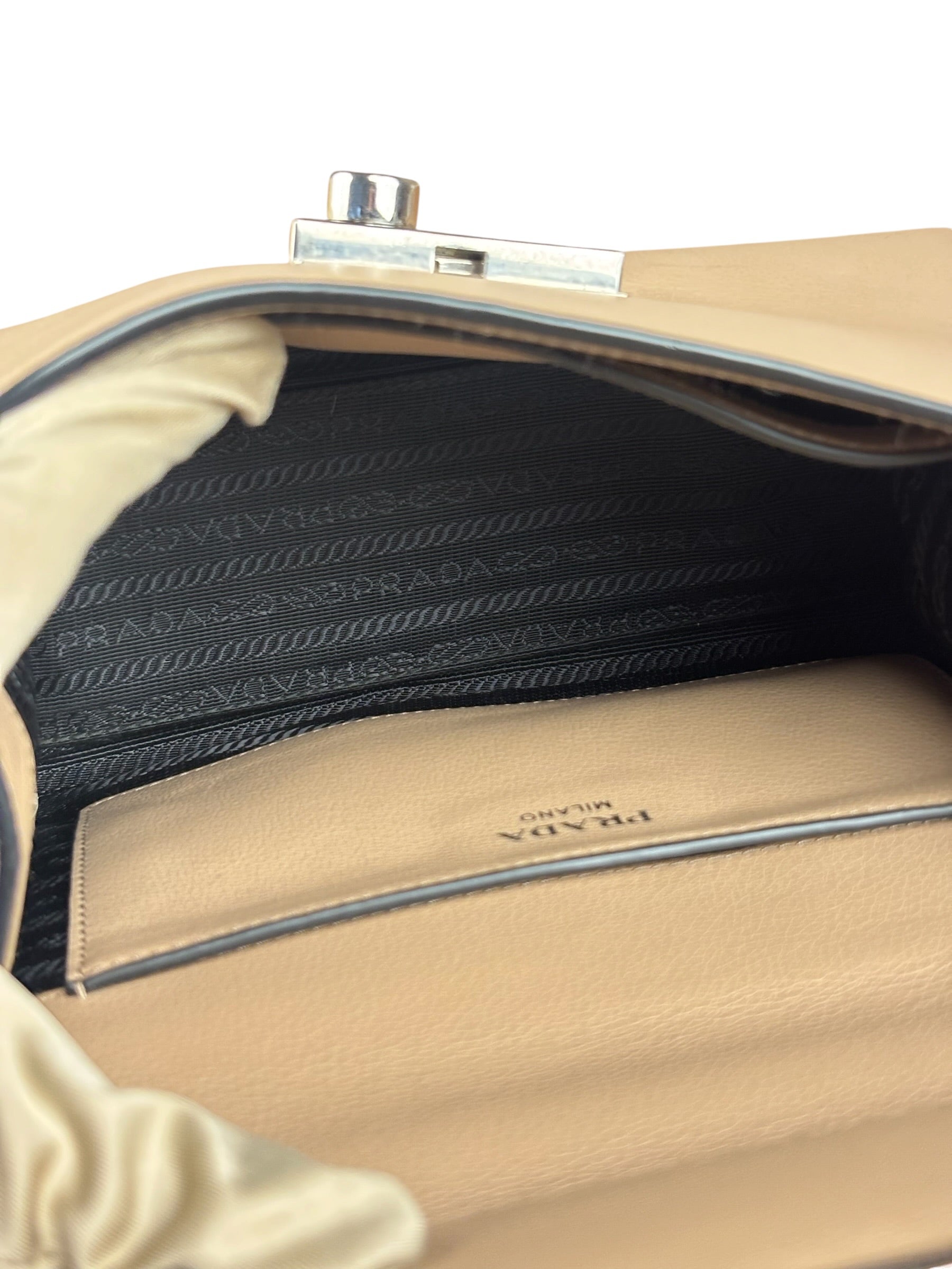Prada Studded Glace Calf Cross Body