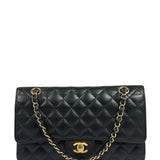 Chanel Black Quilted Caviar Double Flap Bag 2012