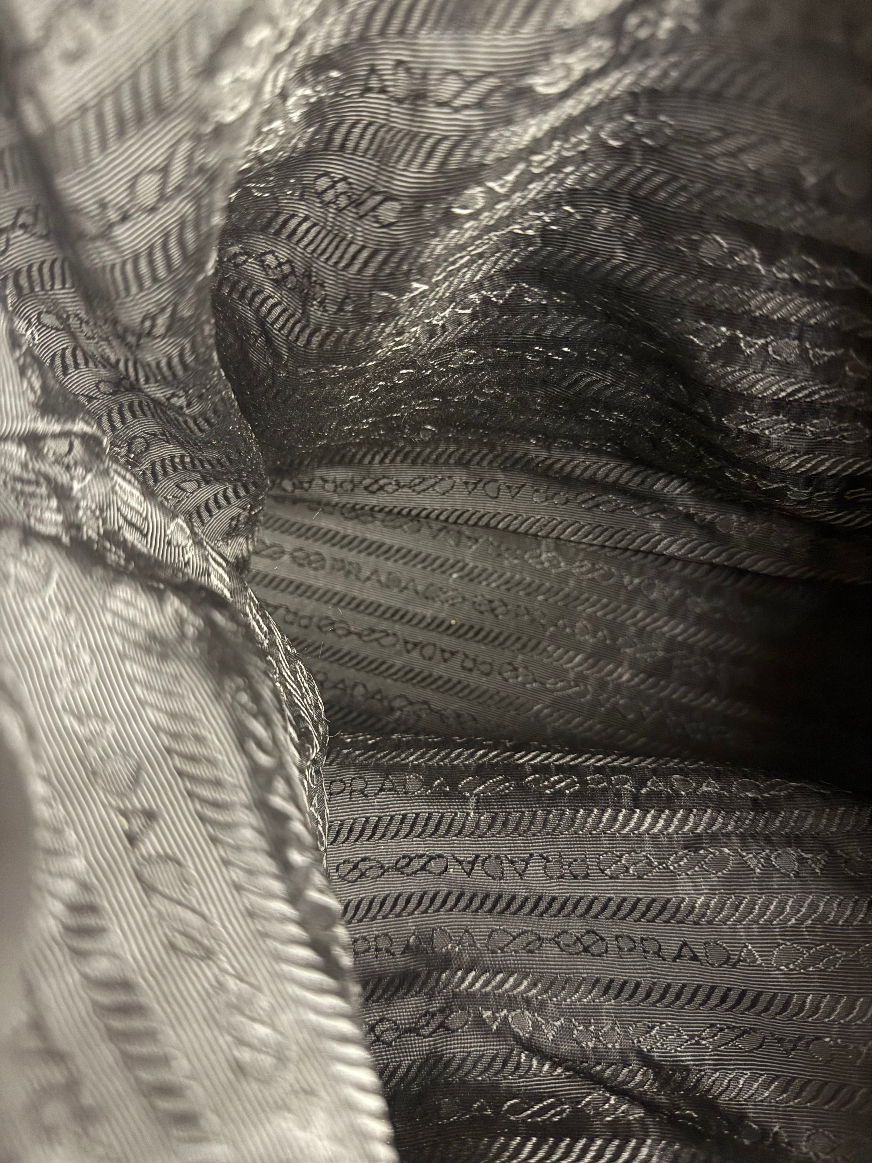 Prada Vintage Black Nylon Drawstring Backpack