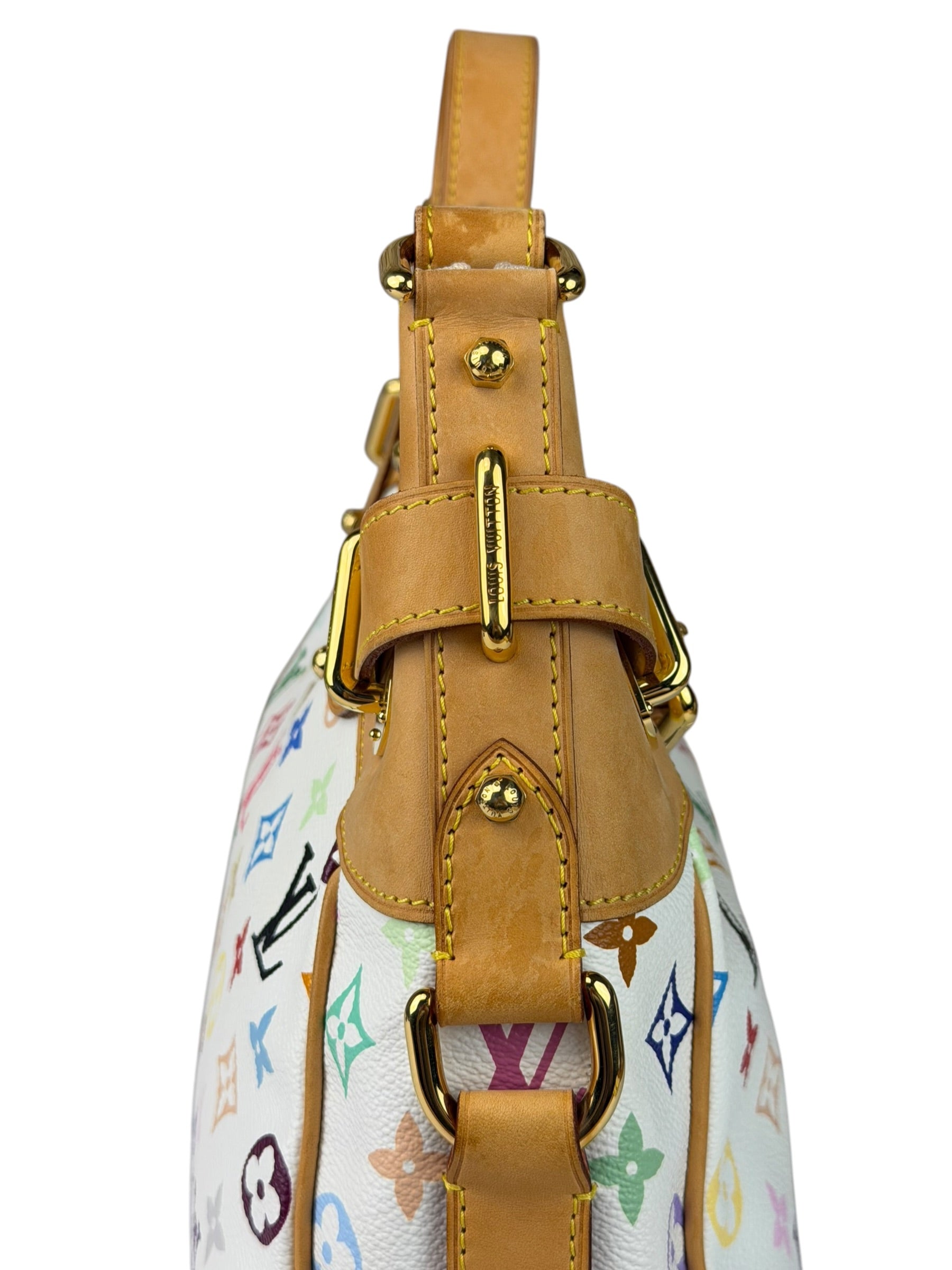 Louis Vuitton White Murakami Greta Hobo Shoulder Bag