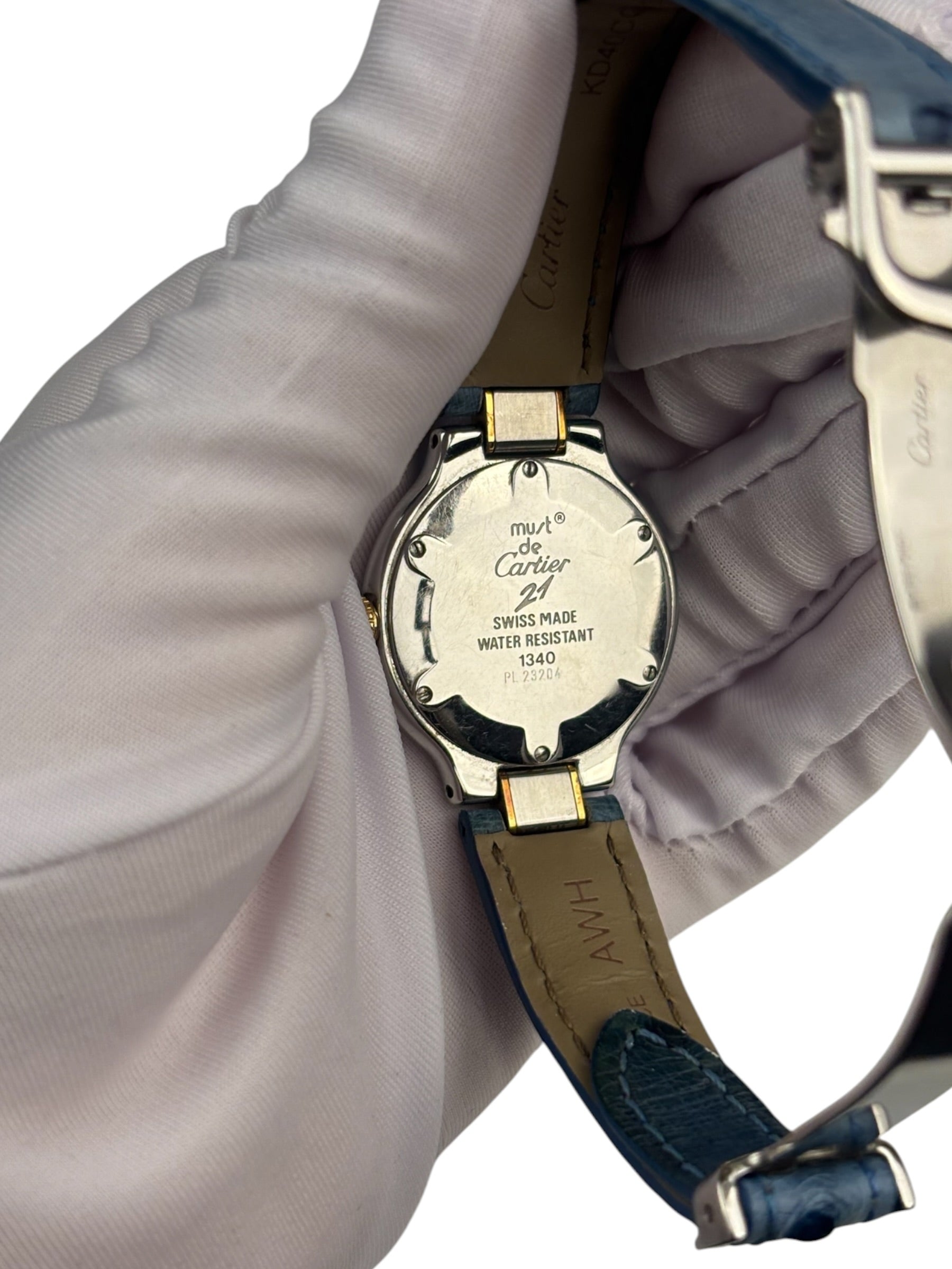 Cartier Must De 21 Blue Ostrich Strap
