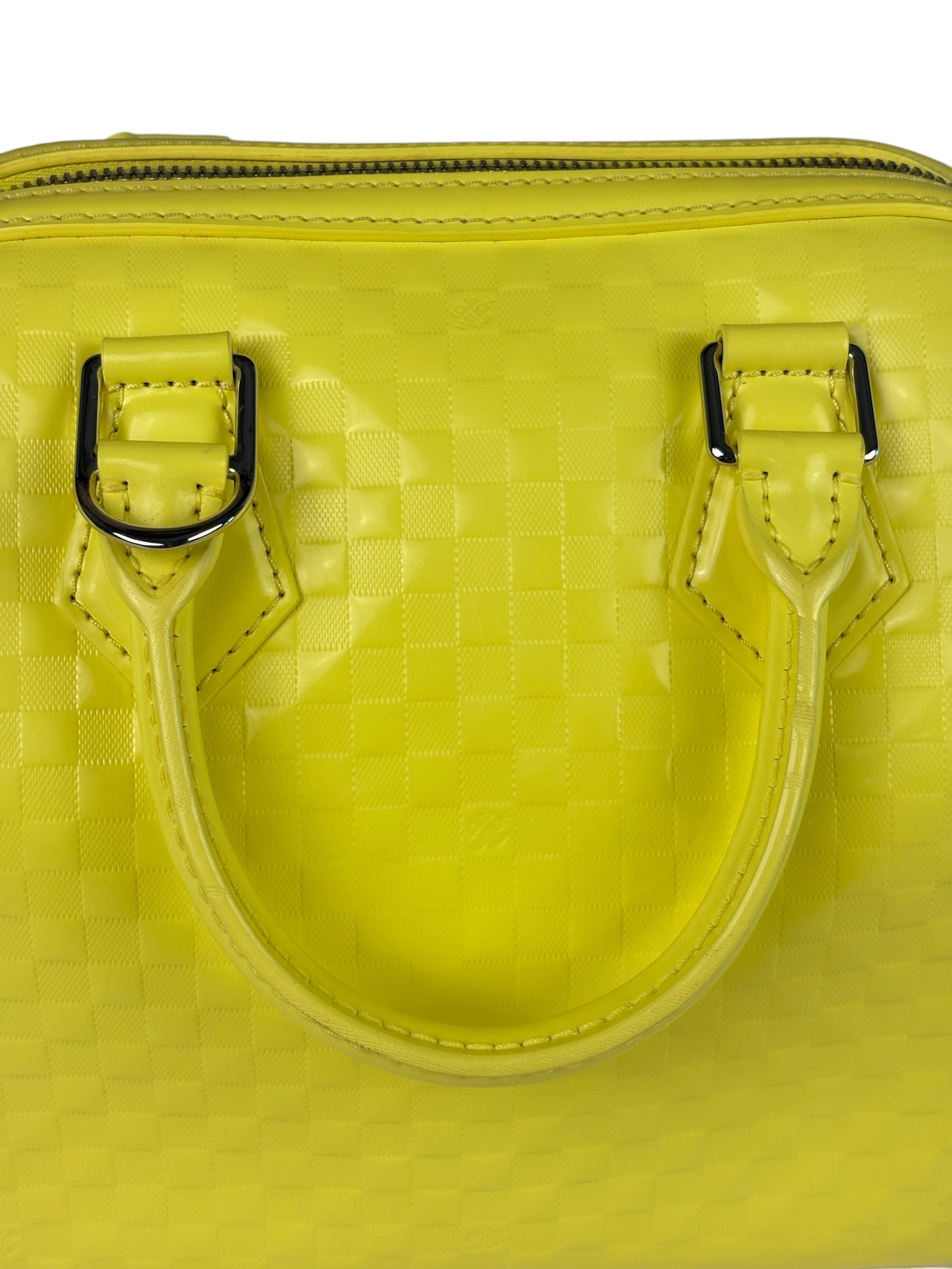 Louis Vuitton Yellow Damier Facette Cube Speedy 20