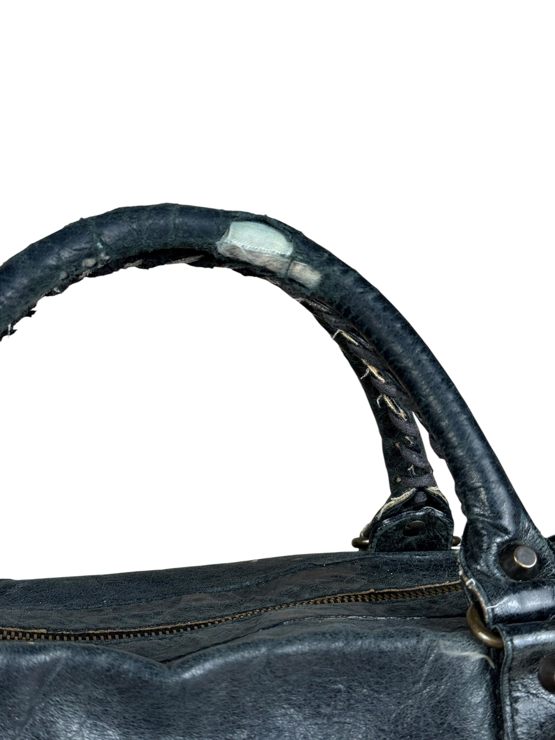 Balenciaga Vintage Dark Blue Leather Classic City Bag