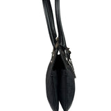 Gucci Black Leather Trim GG Horsebit Chain Shoulder Bag