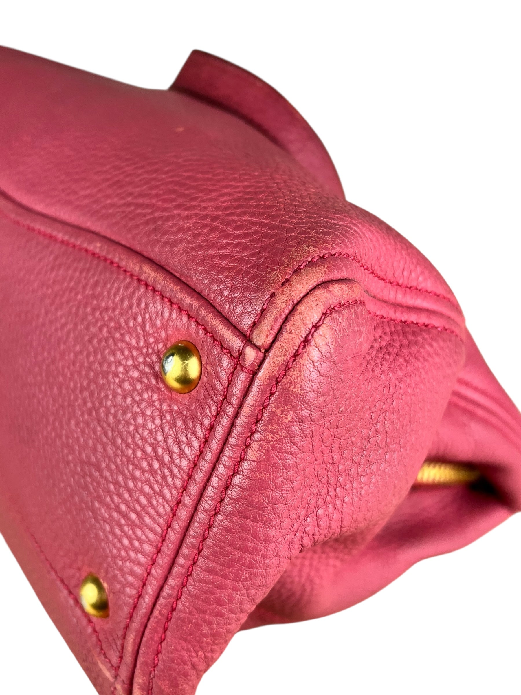 Miu Miu Pink Leather 2Way Tote Bag