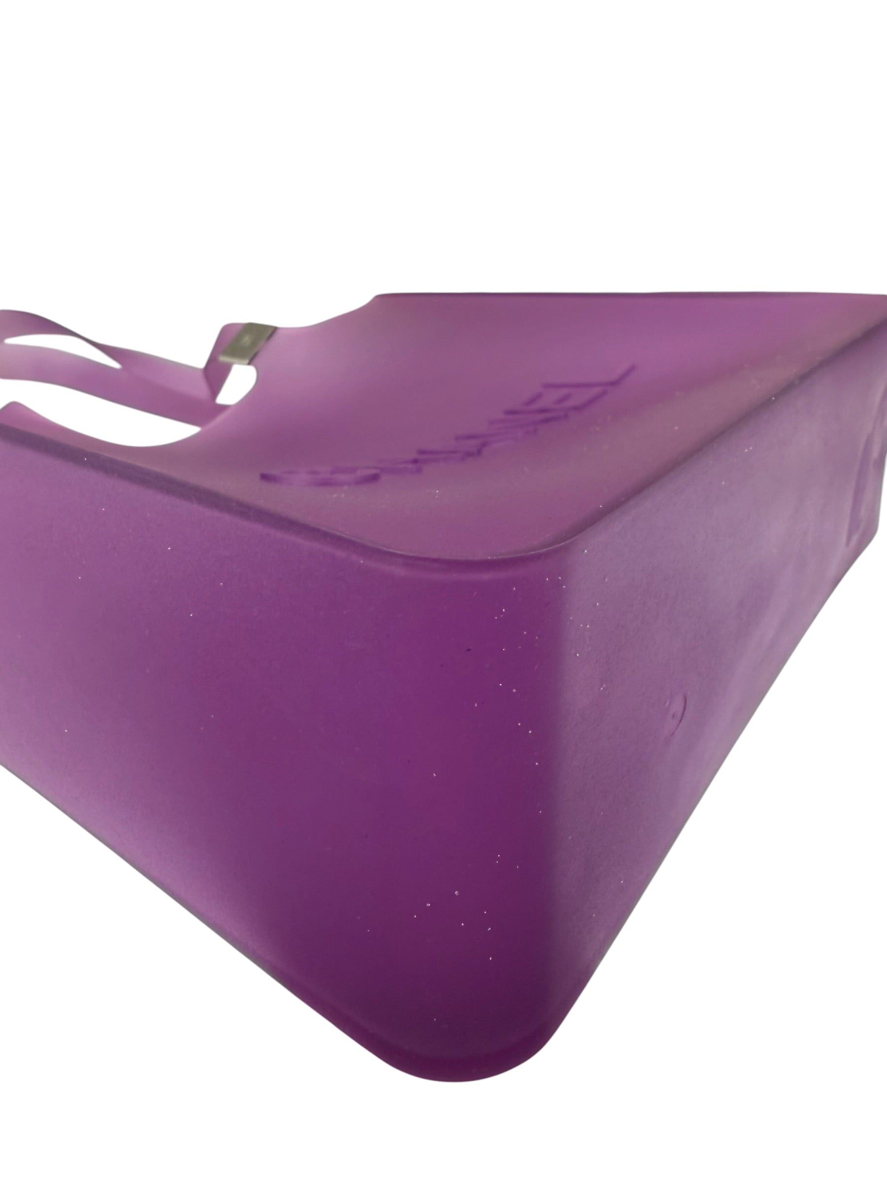 Chanel Vinatge Purple Jelly Rubber Tote Bag