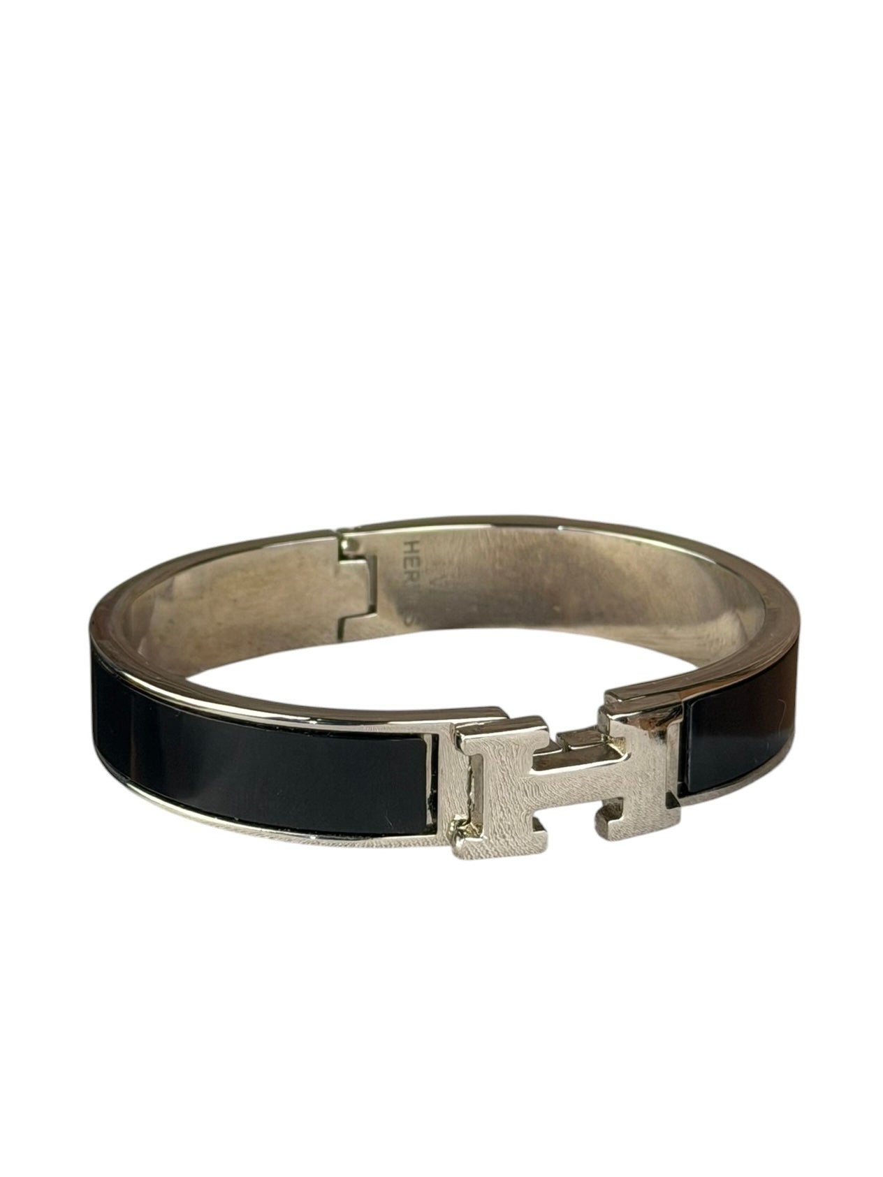 Hermes H Black/Palladium Clic Bracelet