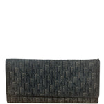 Christian Dior Vintage Black Canvas Trotter Long Wallet