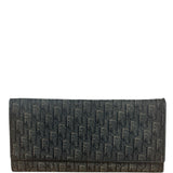 Christian Dior Vintage Black Canvas Trotter Long Wallet