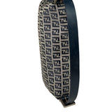 Fendi Navy Leather Trim Baguette
