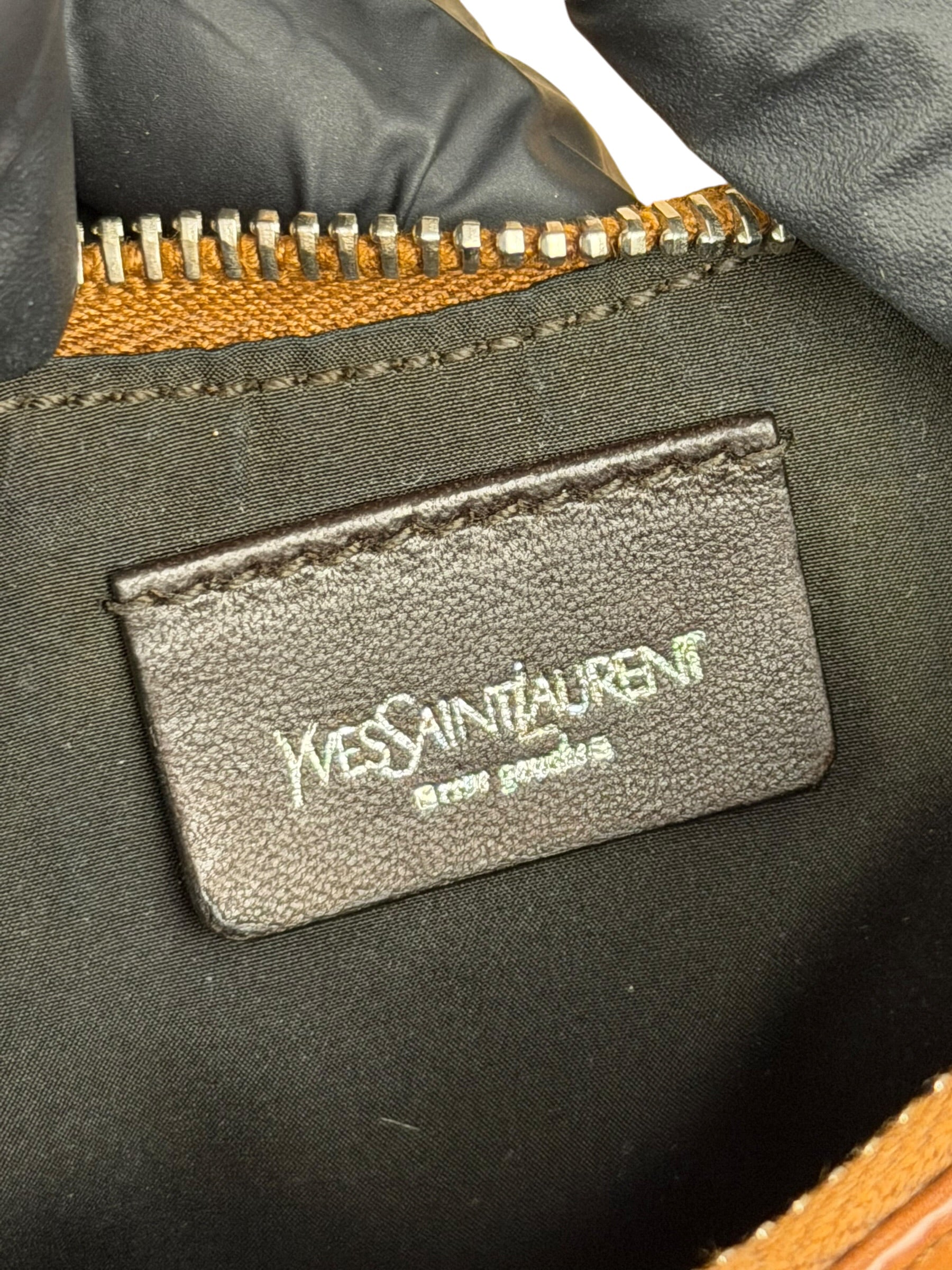 Saint Laurent Vintage Brown Leather Mini Shoulder Bag