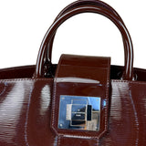 Louis Vuitton Burgundy Epi Patent Leather Electric Mirabeau Handbag MM