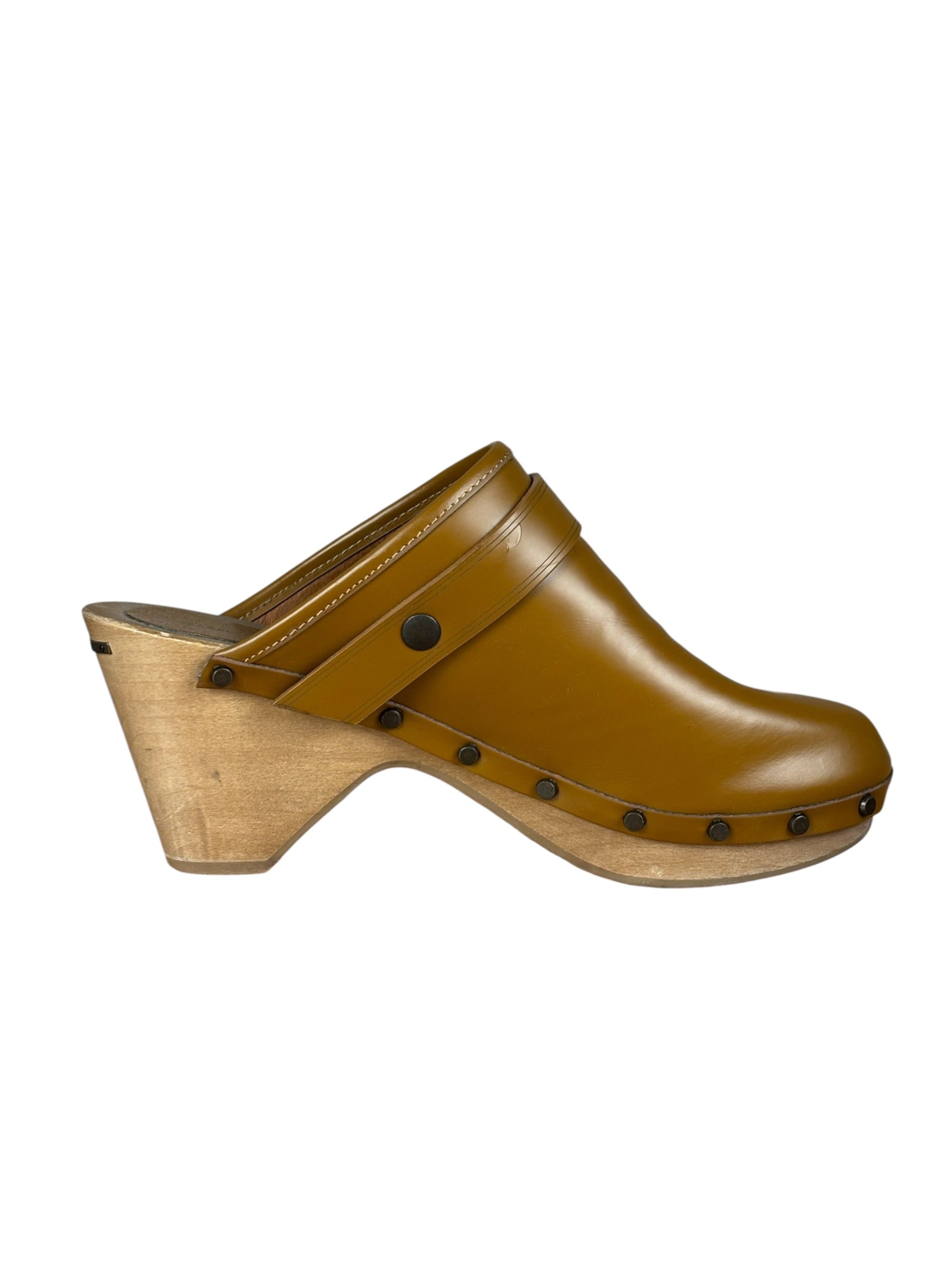 Isabel Marant Camel Brown Marant Titya Leather Clog (Footwear)