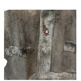 Flash Moonbat Brown Rabbit Fur Reversible Coat