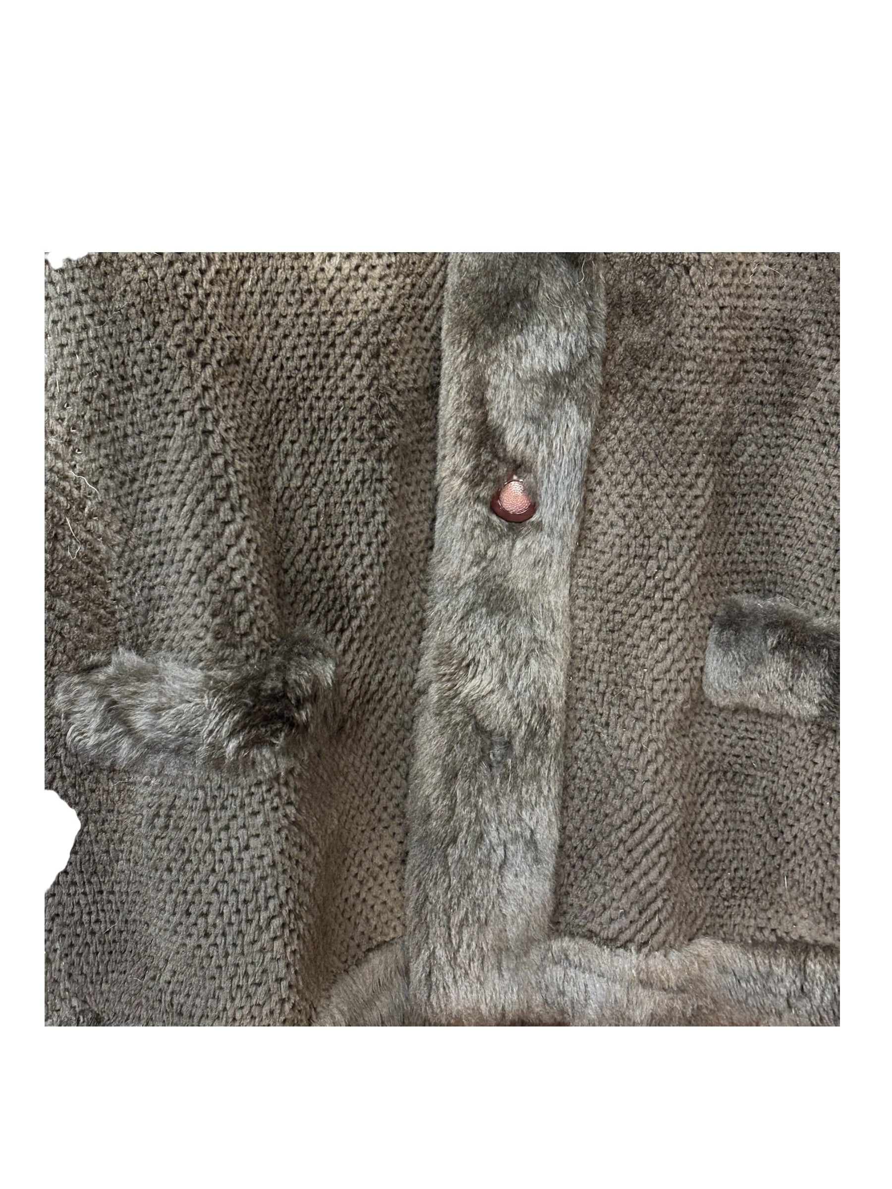 Flash Moonbat Brown Rabbit Fur Reversible Coat