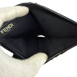 Fendi Black Leather Bifold Compact Wallet