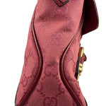 Gucci GG Vintage Pink Canvas Horsebit Shoulder Bag