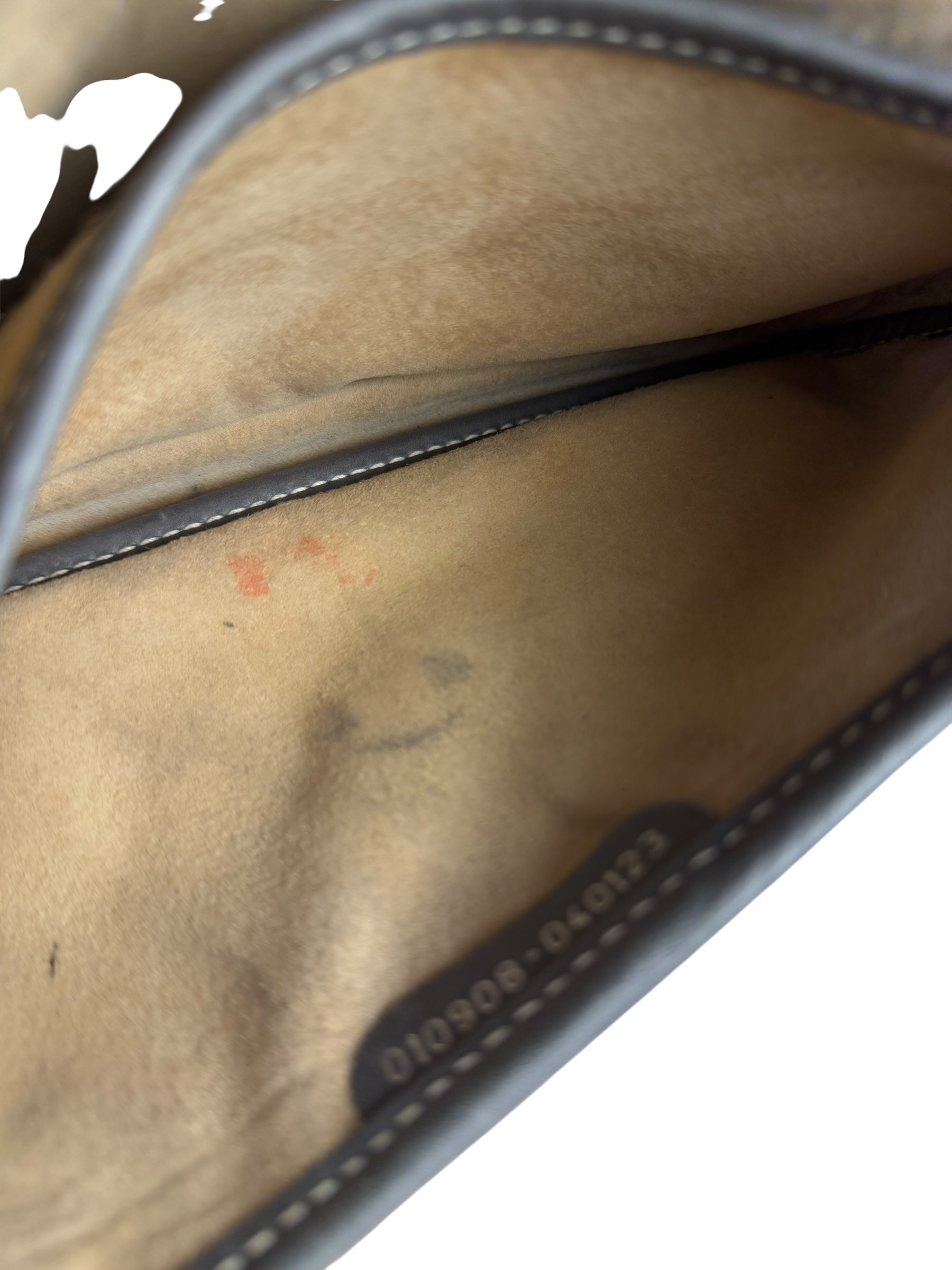 Gucci Vintage Grey Leather Flap Clutch