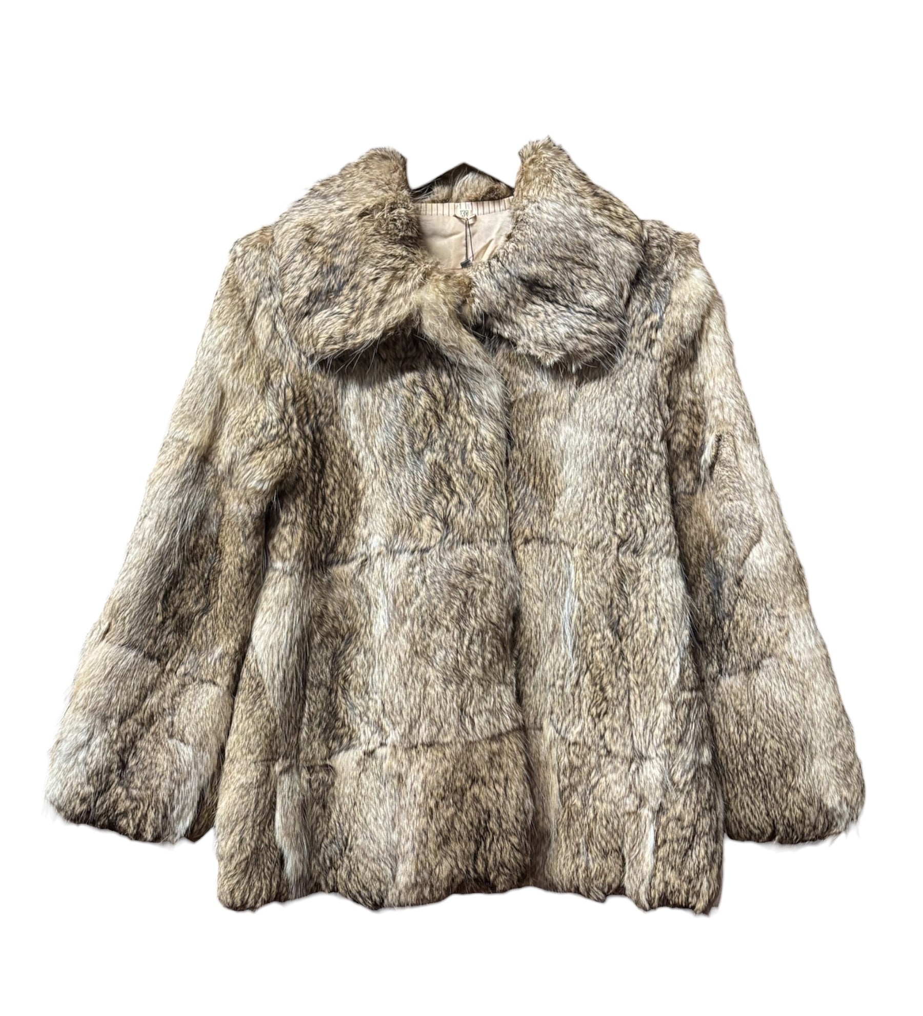 Vintage Tan Beige Fox Fur Short Coat