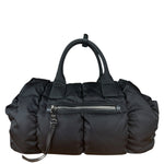 Prada Black Quilt Bomber Duffle Bag